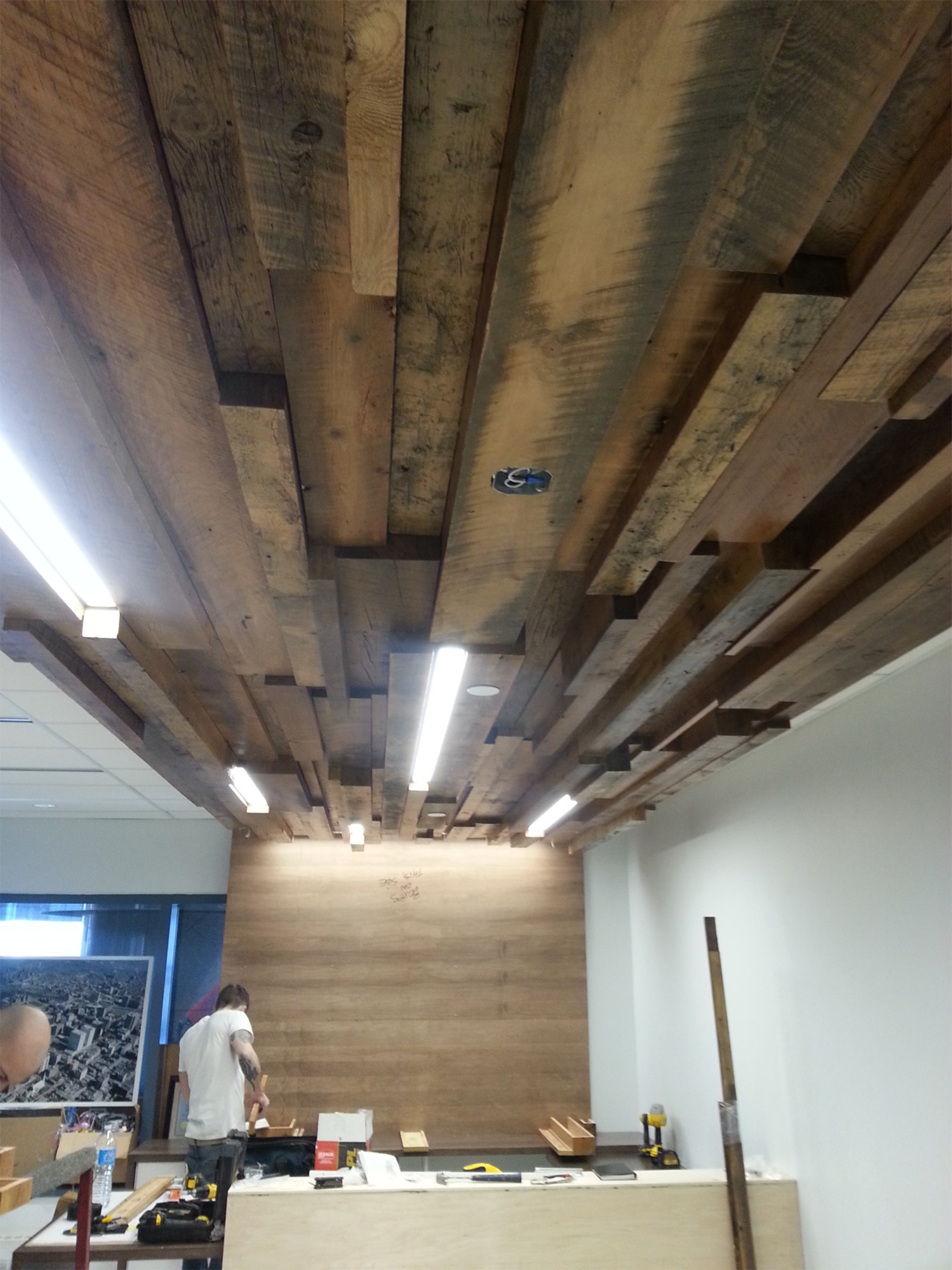 Timber blundering framework - Muzlist ceiling works ad paint.